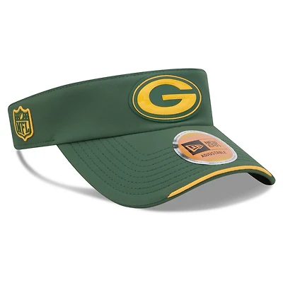 Men's New Era Green Green Bay Packers 2026 Sideline Adjustable Visor