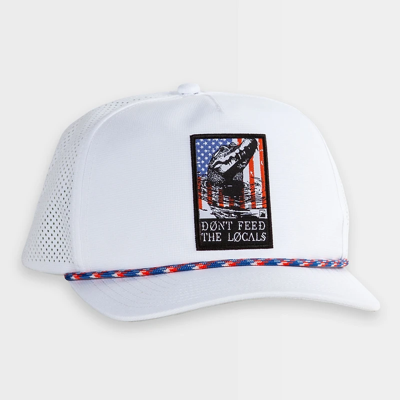 Unisex White Flomotion DFTL USA Performance Snapback Hat