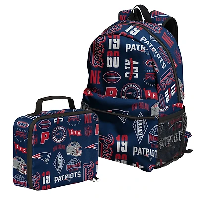 Outerstuff New England Patriots Backpack and Lunchbox Set