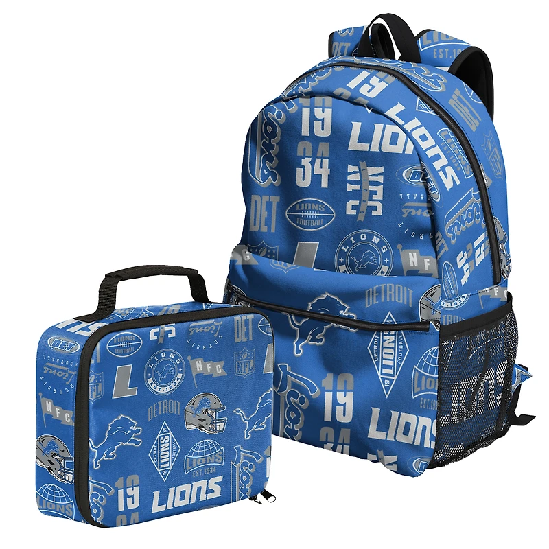Outerstuff Detroit Lions Backpack and Lunchbox Set