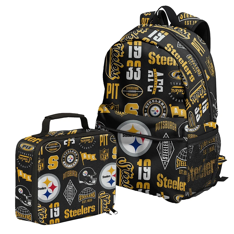 Outerstuff Pittsburgh Steelers Backpack and Lunchbox Set