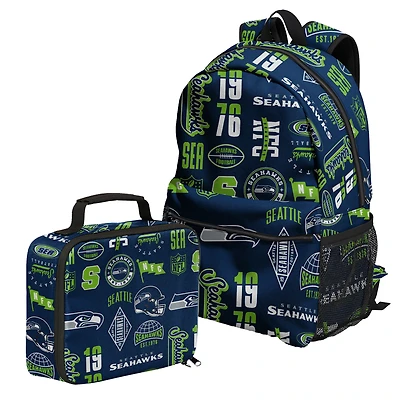 Outerstuff Seattle Seahawks Backpack and Lunchbox Set