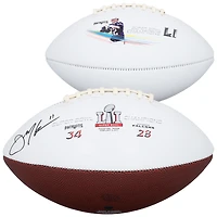 Julian Edelman New England Patriots Autographed Super Bowl LI Champions White Panel Football