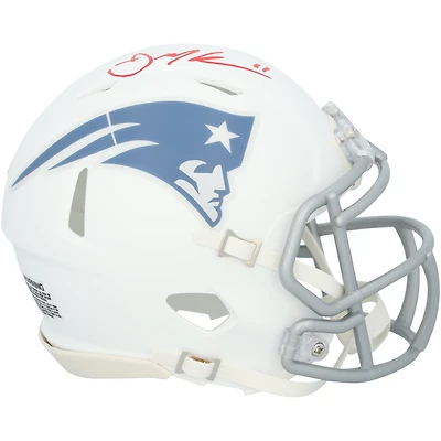 Julian Edelman New England Patriots Autographed Riddell Rivalry Speed Mini Helmet