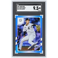 Roki Sasaki Chiba Lotte Marines 2021 Topps NPB Blue Foil #112 #45/50 SGC Authenticated 9.5 Card