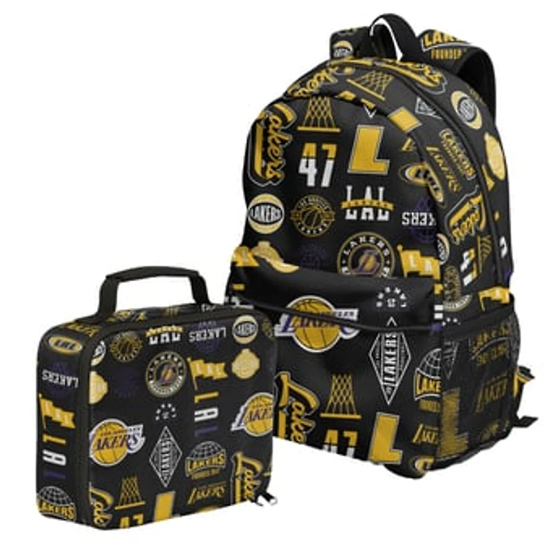 Outerstuff Los Angeles Lakers Backpack and Lunchbox Set