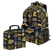 Outerstuff Los Angeles Lakers Backpack and Lunchbox Set