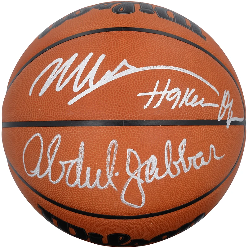 NBA Big Men Autographed Wilson Official Game Basketball with 6 Signatures including Kareem Abdul-Jabbar, Victor Wembanyama & Hakeem Olajuwon - Limited Edition of 10