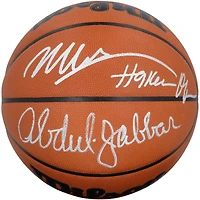 NBA Big Men Autographed Wilson Official Game Basketball with 6 Signatures including Kareem Abdul-Jabbar, Victor Wembanyama & Hakeem Olajuwon - Limited Edition of 10