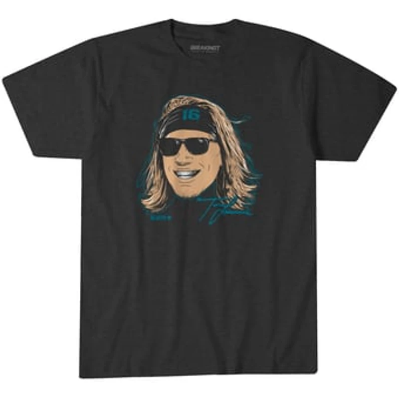 Unisex BreakingT Trevor Lawrence Charcoal Jacksonville Jaguars Steezy Trev Graphic T-Shirt