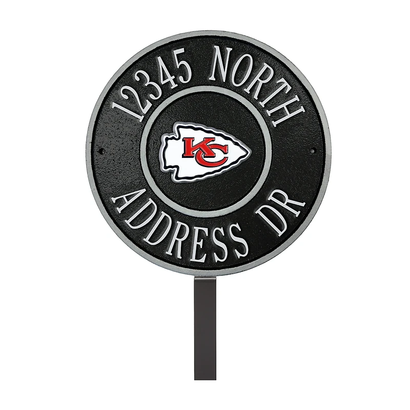 Kansas City Chiefs 9" Round Personalized Logo Address Plaque Sign