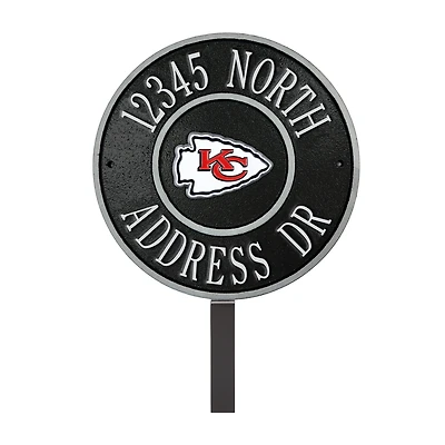 Kansas City Chiefs 9" Round Personalized Logo Address Plaque Sign