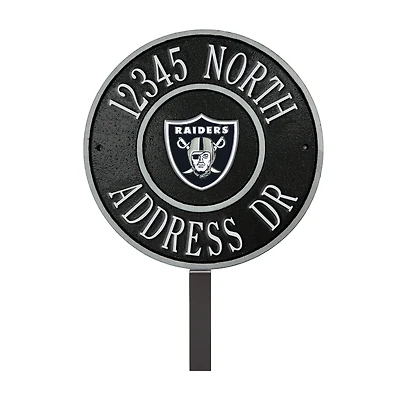 Las Vegas Raiders 9" Round Personalized Logo Address Plaque Sign