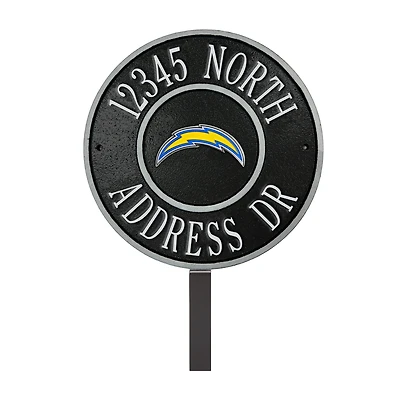 Los Angeles Chargers 9" Round Personalized Logo Address Plaque Sign