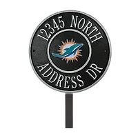 Miami Dolphins 9" Round Personalized Logo Address Plaque Sign