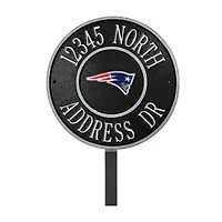 New England Patriots 9" Round Personalized Logo Address Plaque Sign