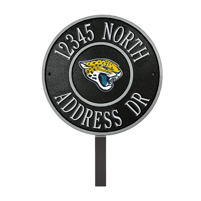Jacksonville Jaguars 9" Round Personalized Logo Address Plaque Sign