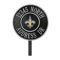 New Orleans Saints 9" Round Personalized Logo Address Plaque Sign