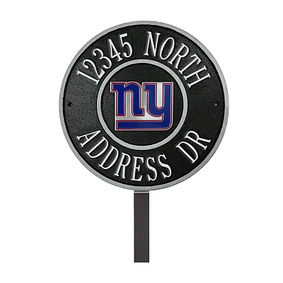 New York Giants 9" Round Personalized Logo Address Plaque Sign