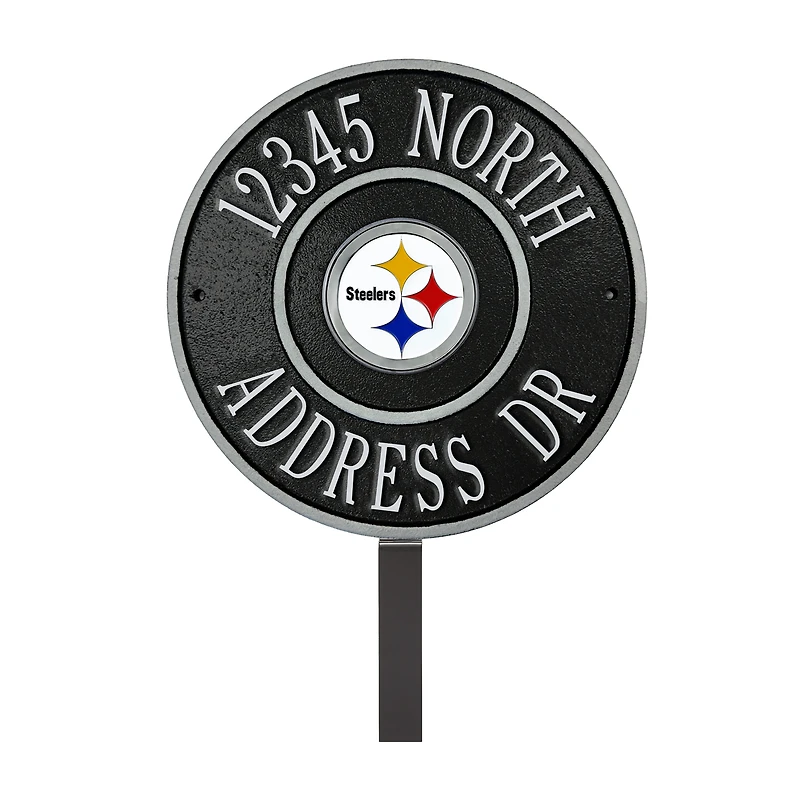 Pittsburgh Steelers 9" Round Personalized Logo Address Plaque Sign