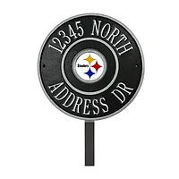 Pittsburgh Steelers 9" Round Personalized Logo Address Plaque Sign