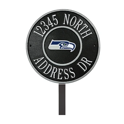 Seattle Seahawks 9" Round Personalized Logo Address Plaque Sign