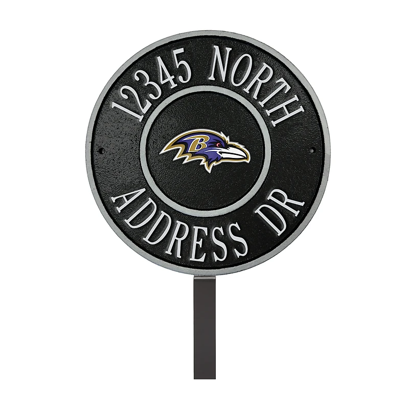 Baltimore Ravens 9" Round Personalized Logo Address Plaque Sign