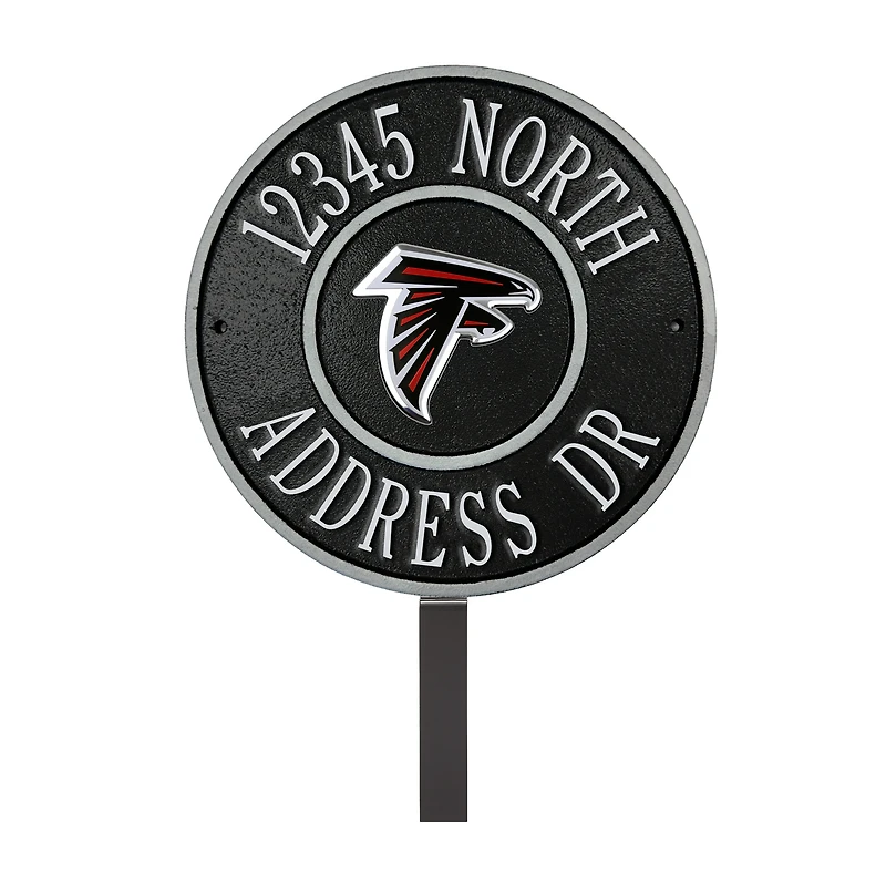 Atlanta Falcons 9" Round Personalized Logo Address Plaque Sign