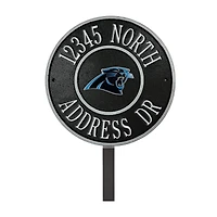 Carolina Panthers 9" Round Personalized Logo Address Plaque Sign