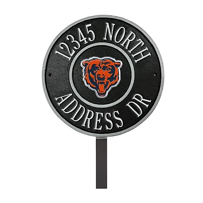 Chicago Bears 9" Round Personalized Logo Address Plaque Sign