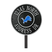 Detroit Lions 9" Round Personalized Logo Address Plaque Sign