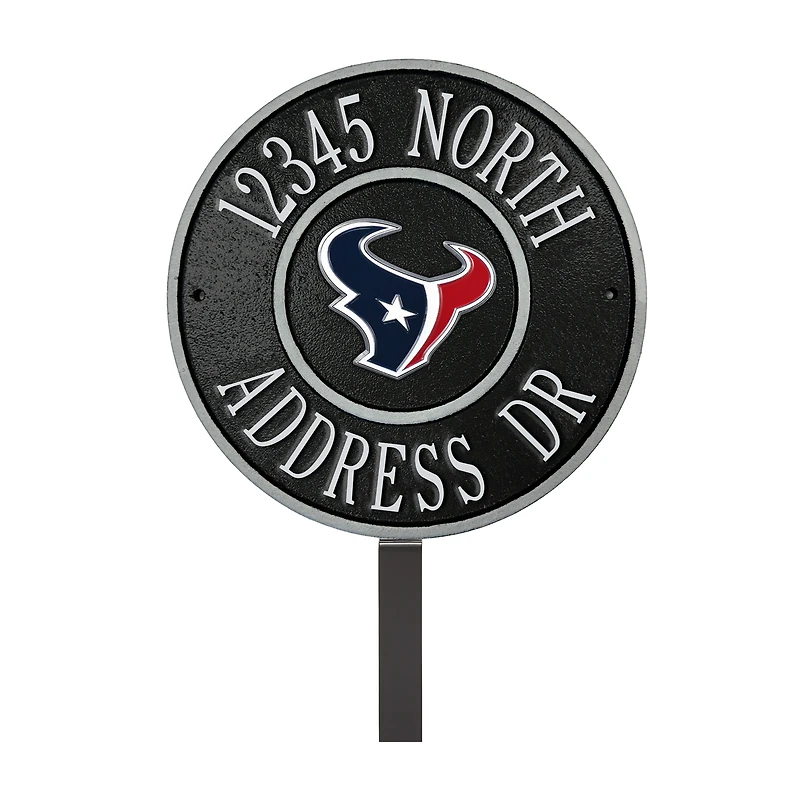 Houston Texans 9" Round Personalized Logo Address Plaque Sign