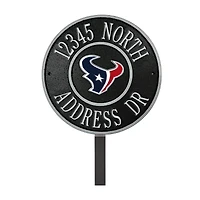 Houston Texans 9" Round Personalized Logo Address Plaque Sign