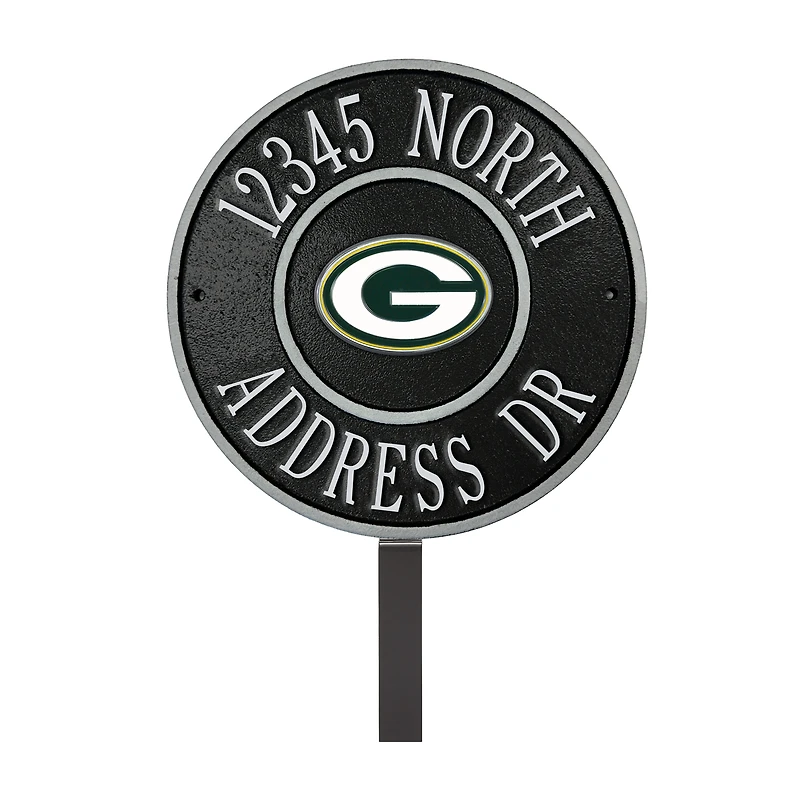 Green Bay Packers 9" Round Personalized Logo Address Plaque Sign