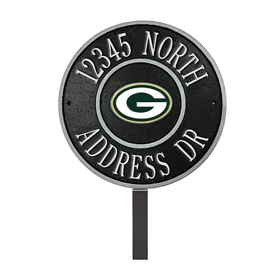 Green Bay Packers 9" Round Personalized Logo Address Plaque Sign