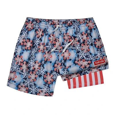 Men's Chubbies Blue Team USA The Snow Place Like First 5.5" Classic Lined Swim Trunk