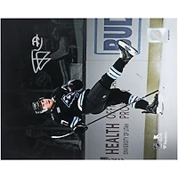 JJ Peterka Utah Mammoth Autographed 8" x 10" Black Jersey Celebration Spotlight Photograph