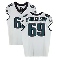 Landon Dickerson Philadelphia Eagles Game-Used #69 White Nike Jersey vs. New Orleans Saints on September 22, 2024