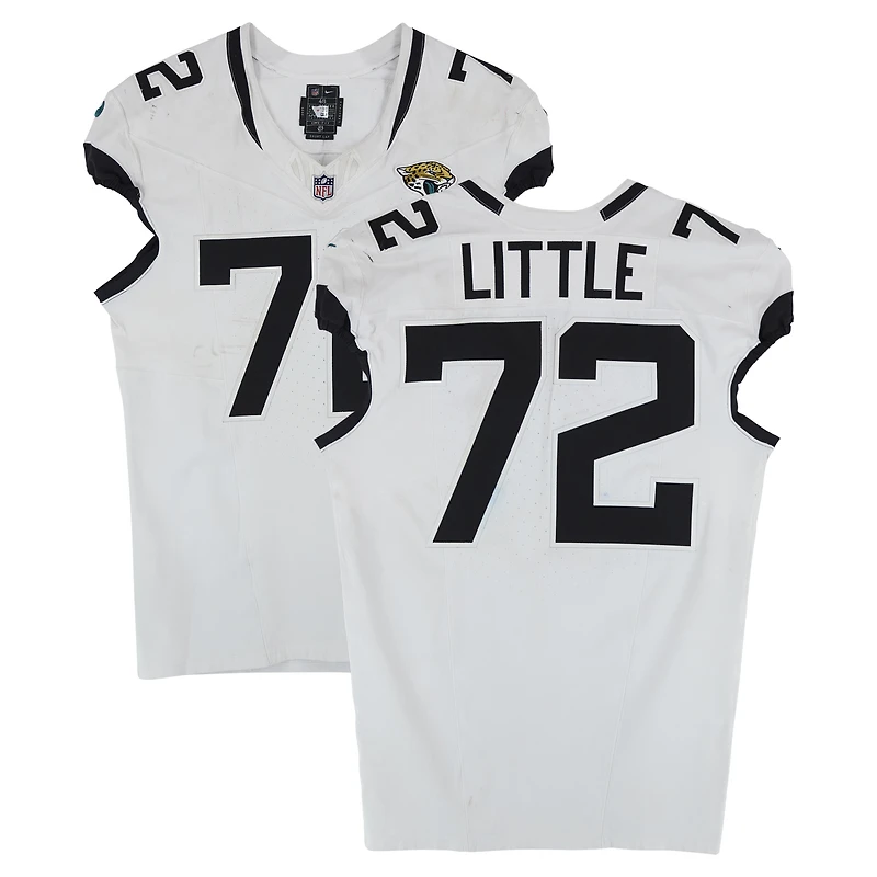 Walker Little Jacksonville Jaguars Game-Used #72 White Nike Jersey vs. Indianapolis Colts on December 28, 2025