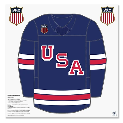 USA Hockey 2026 Winter Olympics 28" Home Jersey Wall Decal