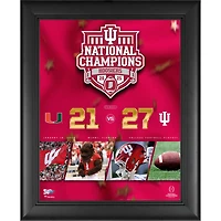 Indiana Hoosiers College Football Playoff 2025 National Champions Framed 13" x 16" Collage