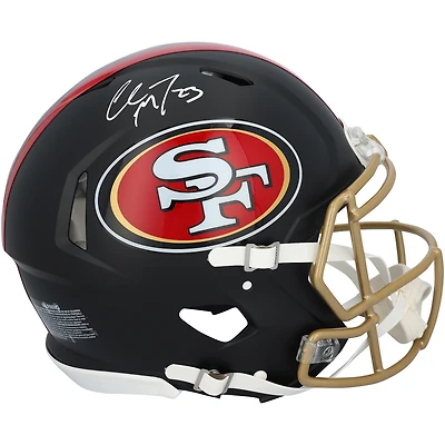 Christian McCaffrey San Francisco 49ers Autographed Riddell Rivalry Speed Authentic Helmet