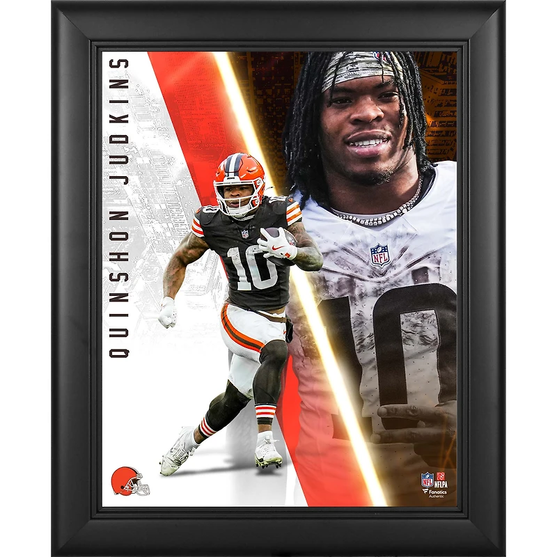 Quinshon Judkins Cleveland Browns Framed 13" x 16" Radiance Collage