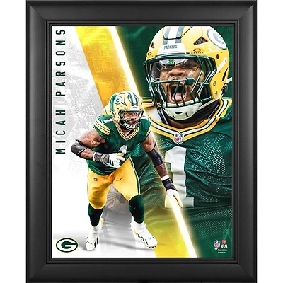 Micah Parsons Green Bay Packers Framed 13" x 16" Radiance Collage