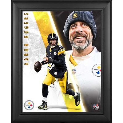 Aaron Rodgers Pittsburgh Steelers Framed 13" x 16" Radiance Collage