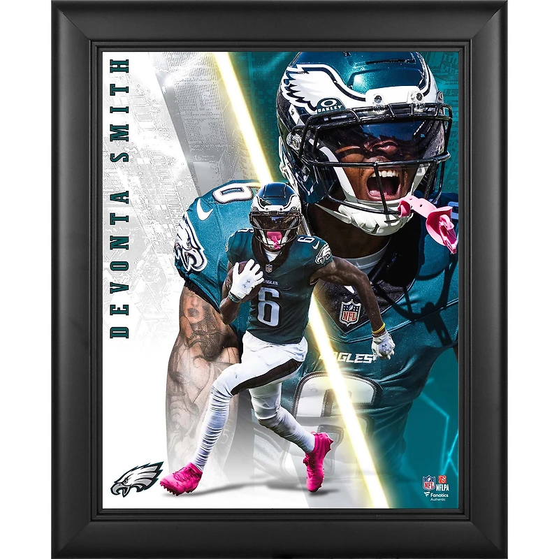 DeVonta Smith Philadelphia Eagles Framed 13" x 16" Radiance Collage