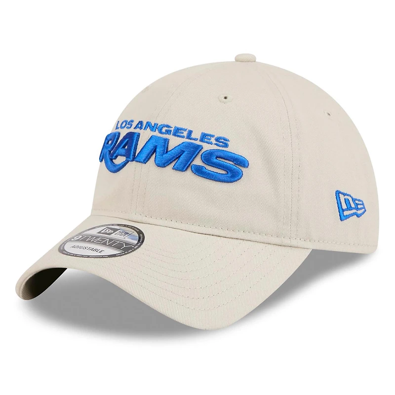 Men's New Era Bone Los Angeles Rams 9TWENTY Adjustable Hat