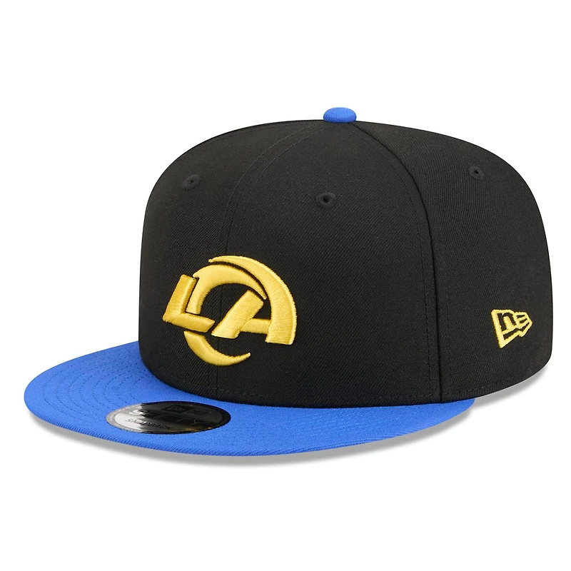 Men's New Era Black/Royal Los Angeles Rams 9FIFTY Snapback Hat