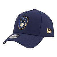 Youth New Era Navy Milwaukee Brewers 9FORTY A-Frame Adjustable Hat