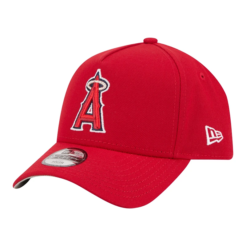Youth New Era Red Los Angeles Angels 9FORTY A-Frame Adjustable Hat